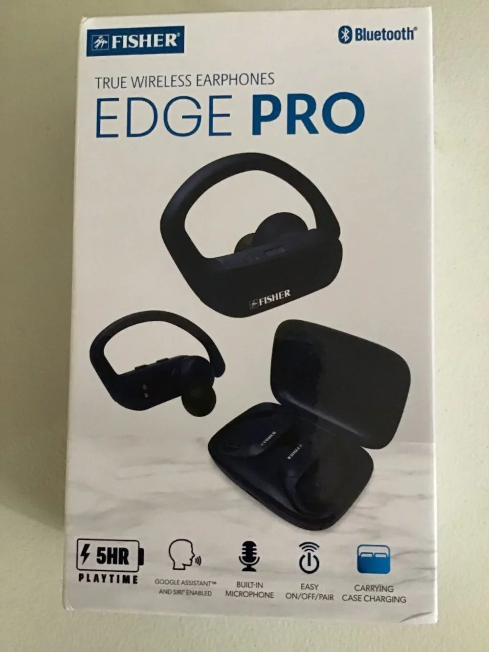 FISHER Edge Pro FTW220NB True Wireless Earbuds w/Microphone Bluetooth Brand New